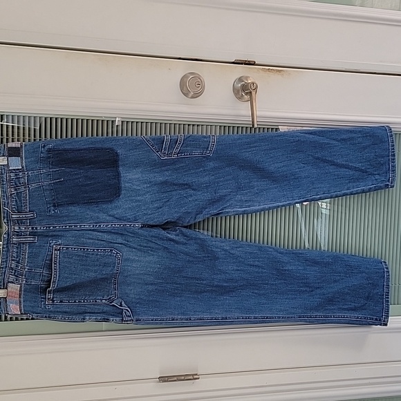 Pilcro By Anthropologie High Rise Patchwork Slim Boyfriend Jeans Sz 30 - Picture 6 of 16